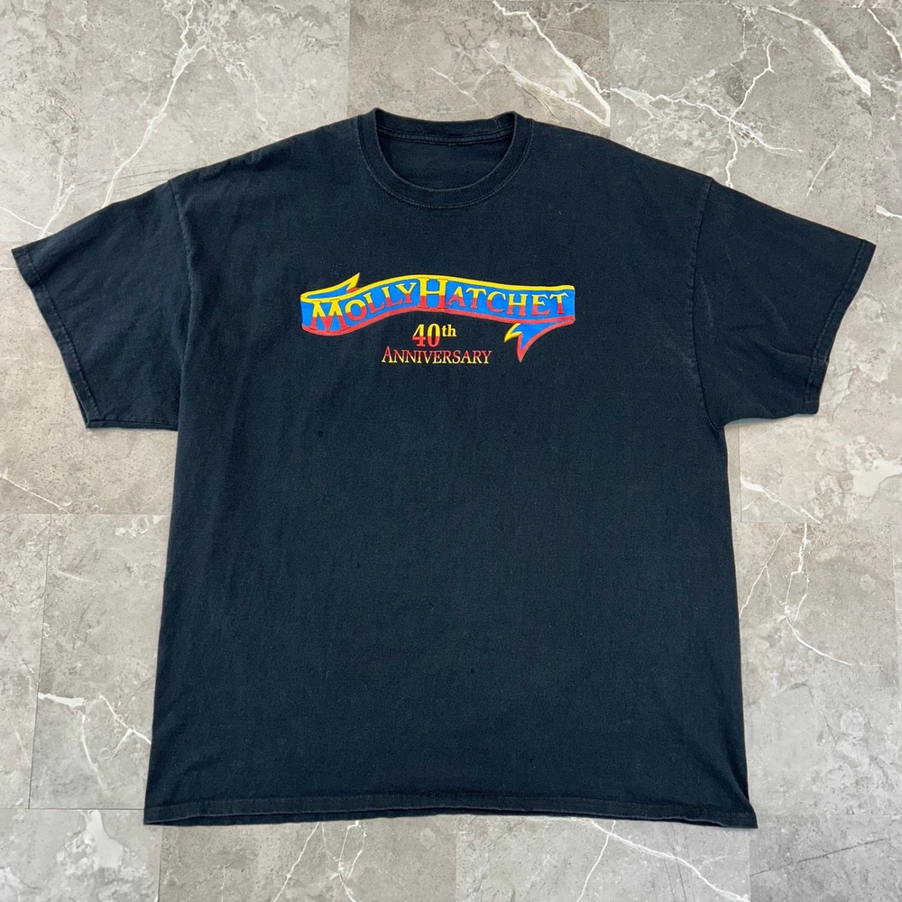 Molly Hatchet 40th Anniversary Graphic Tour Tee Mens 2XL Short Sleeve Band Shirt